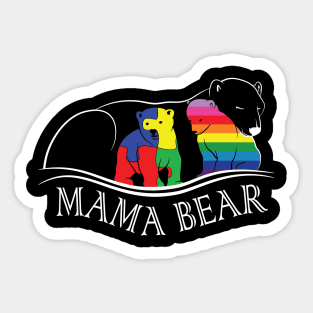 Mama Bear PRIDE and Autism Shirt Sticker